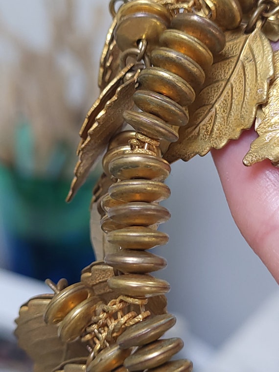 Miraim Haskell Golden Leaf Choker Signed - image 7