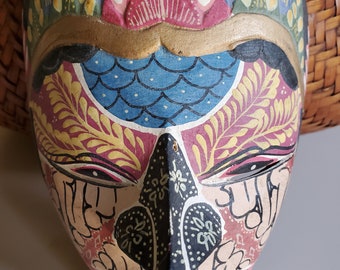 Wooden Hand Painted Balinese Wall Mask/Wooden Mask