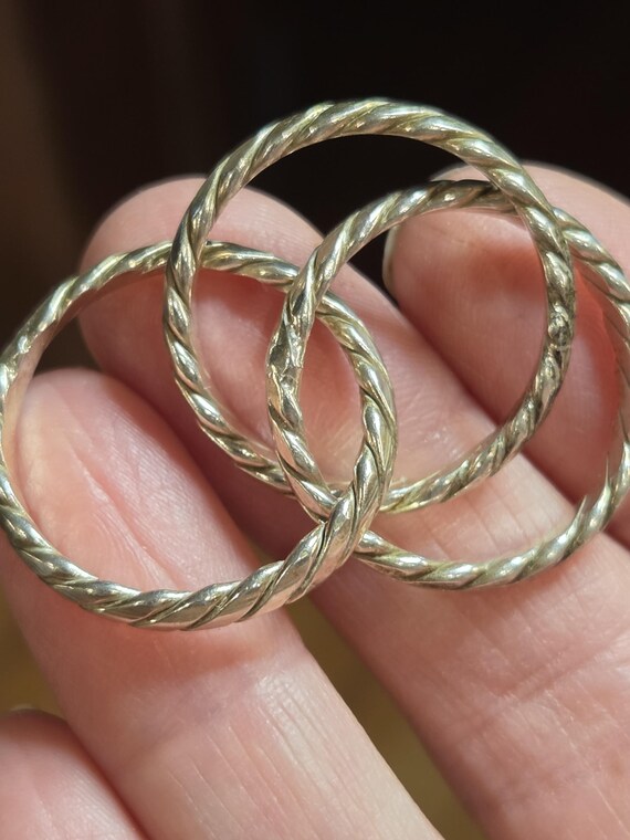 STERLING THREE RINGS Rings Intertwining Rings Three Rolling Rings Sterling Silver View 5