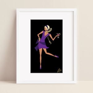Flapper Illustration Art Print 4