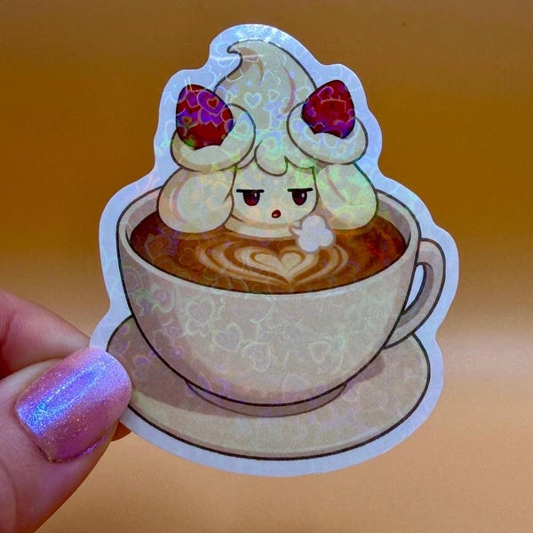 Pegatina holográfica de Psychic Cremie Latte