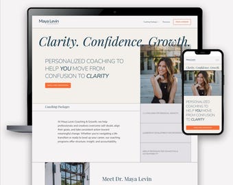Squarespace Website Template for Life Coaches | Maya Levin