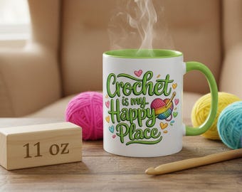 Le crochet est ma tasse de café décorative | 11 oz 15 oz