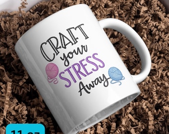 Créez une tasse anti-stress, un cadeau amusant pour tricoter et crocheter, une tasse à café pour amateur de fil