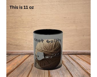 Mug Knot Guilty Yarn – Cadeau amusant au crochet et au tricot pour les amateurs de laine