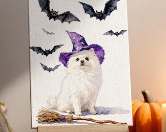 Custom Halloween Pet Portrait: Personalized Watercolor Dog Art (Digital Download)