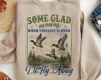 Ill Fly Away Duck SVG Christian Inspirational Vintage PNG Digital Download