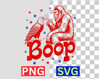 Patriotic Bigfoot SVG Eagle Boop 4th Of July USA PNG Digital Download
