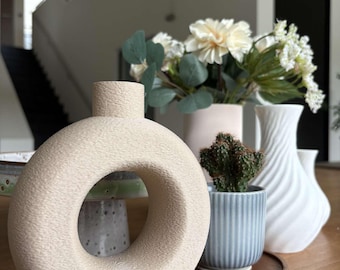 Jarrón texturizado / Decoración minimalista escandinava