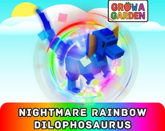 Grow a Garden | Nightmare Rainbow Dilophosaurus |  Nightmare (Rainbow Hatched) Dilophosaurus