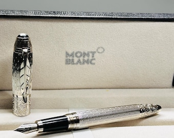 Pre-Owned  Montblanc Luxury Fountain Pen | Executive Collector Silver  Pen