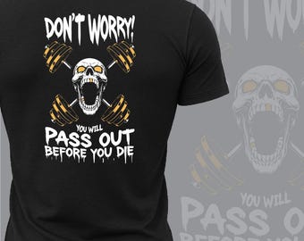 Black Gym T-Shirt, Weightlifting Motivation Shirt, Fitness Apparel, Workout Apparel, Gym Gift for Him, Bodybuilder Shirt