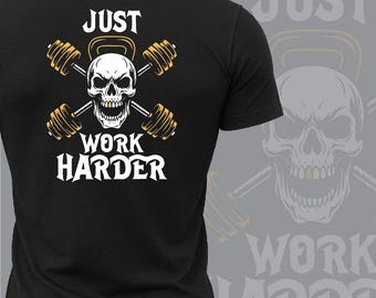 Black Gym T-Shirt, Weightlifting Motivation Shirt, Fitness Apparel, Workout Apparel, Gym Gift for Him, Bodybuilder Shirt