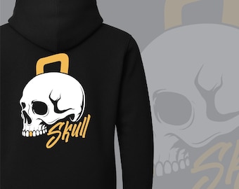 Kettlebell Black Gym Hoodie, Weightlifting Motivation Hoodie, Fitness Apparel, Workout Apparel, Gym Gift for Him, Bodybuilder Hoodie