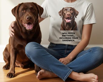 Chocolate Lab Dog T-Shirt, Unisex Comfort Colors 1717 Tee, Funny Chocolate Lab Lover Gift, Dog Breed Shirt, Pawsonality Designs Apparel
