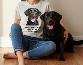 Maglietta con cane Labrador nero - Divertente regalo per gli amanti dei cani / Design Pawsonality
