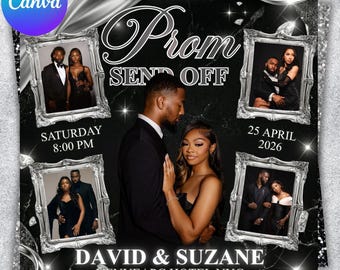 Volante de despedida de graduación, volante DIY, plantilla de Canva para graduación, despedida de graduación, evento de despedida de graduación, editable, Canva DIY, descarga instantánea