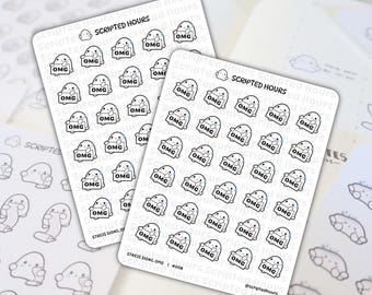 Señales de estrés, OMG / Pegatinas kawaii para agendas