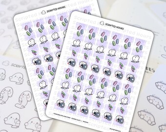 Pluma estilográfica Love Hobonichi Cousin Strip 5.23" / Pegatinas Kawaii para agendas