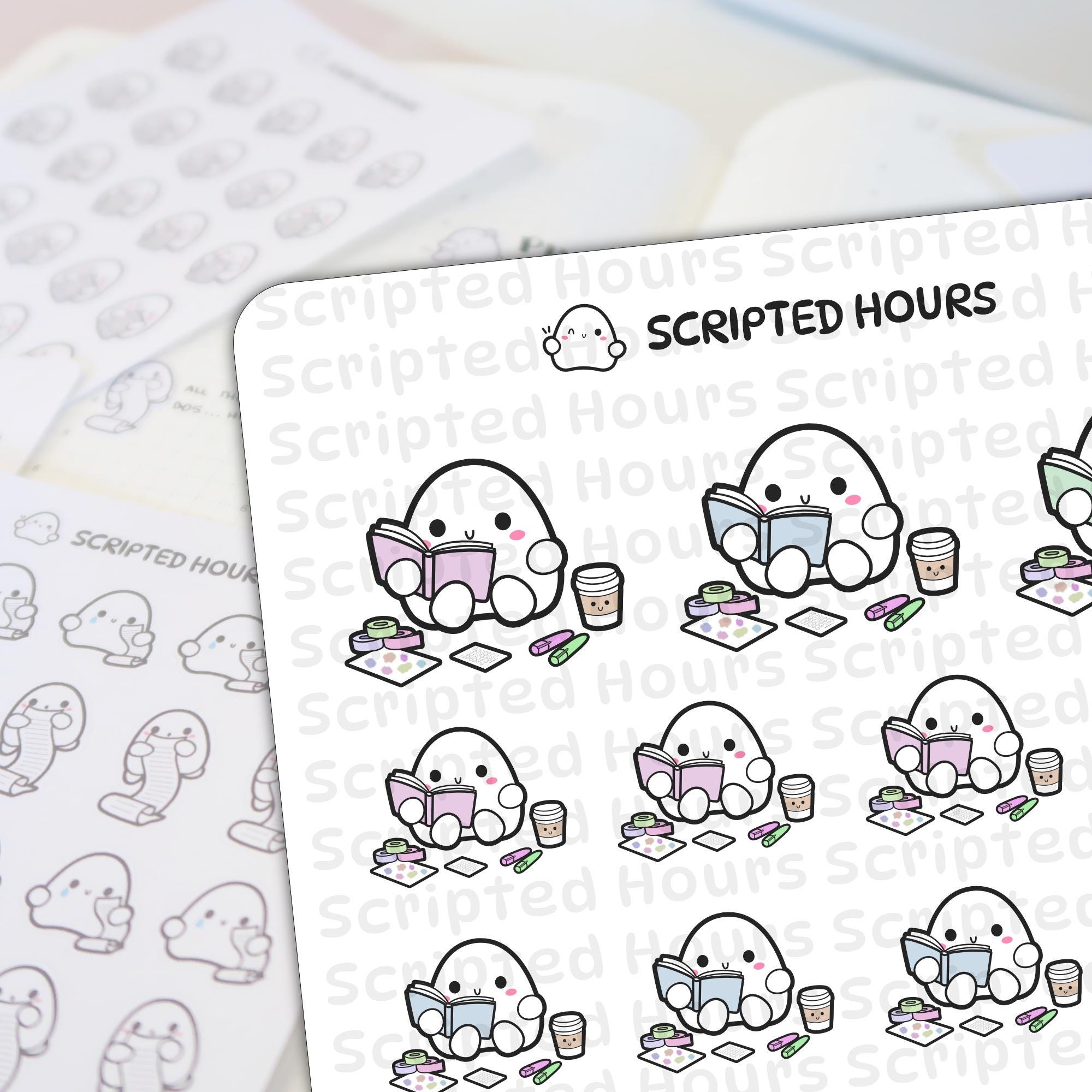 Planning Time | Kawaii Stickers for Planners - Etsy