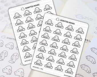 Notes Sign | Kawaii Stickers for Planners