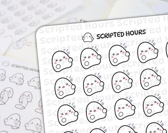 Not Well | Sick Days | Kawaii Stickers for Planners