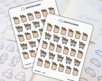 Groceries | Kawaii Stickers for Planners