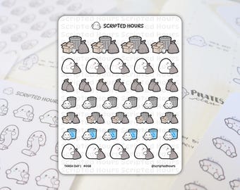 Trash Day Sticker | Kawaii Stickers for Planners