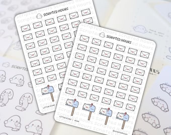 Icono de letra / Pegatinas kawaii para agendas