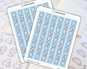 Snail Mail Hobonichi Cousin Strip 5.23" | Kawaii Stickers for Planners