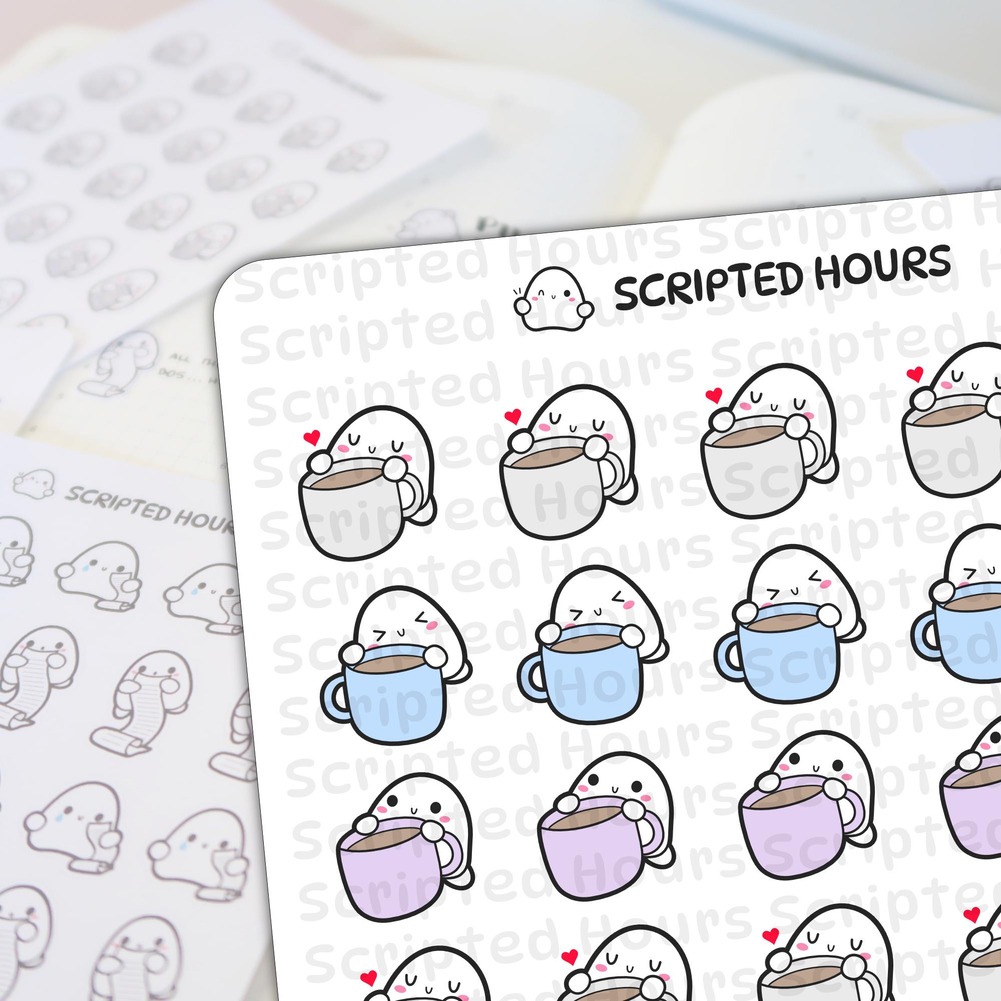 Coffee Lover | Kawaii Stickers for Planners - Etsy