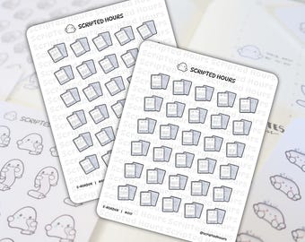E-Reader (Kindle, Kobo, Nook) | Kawaii Stickers for Planners