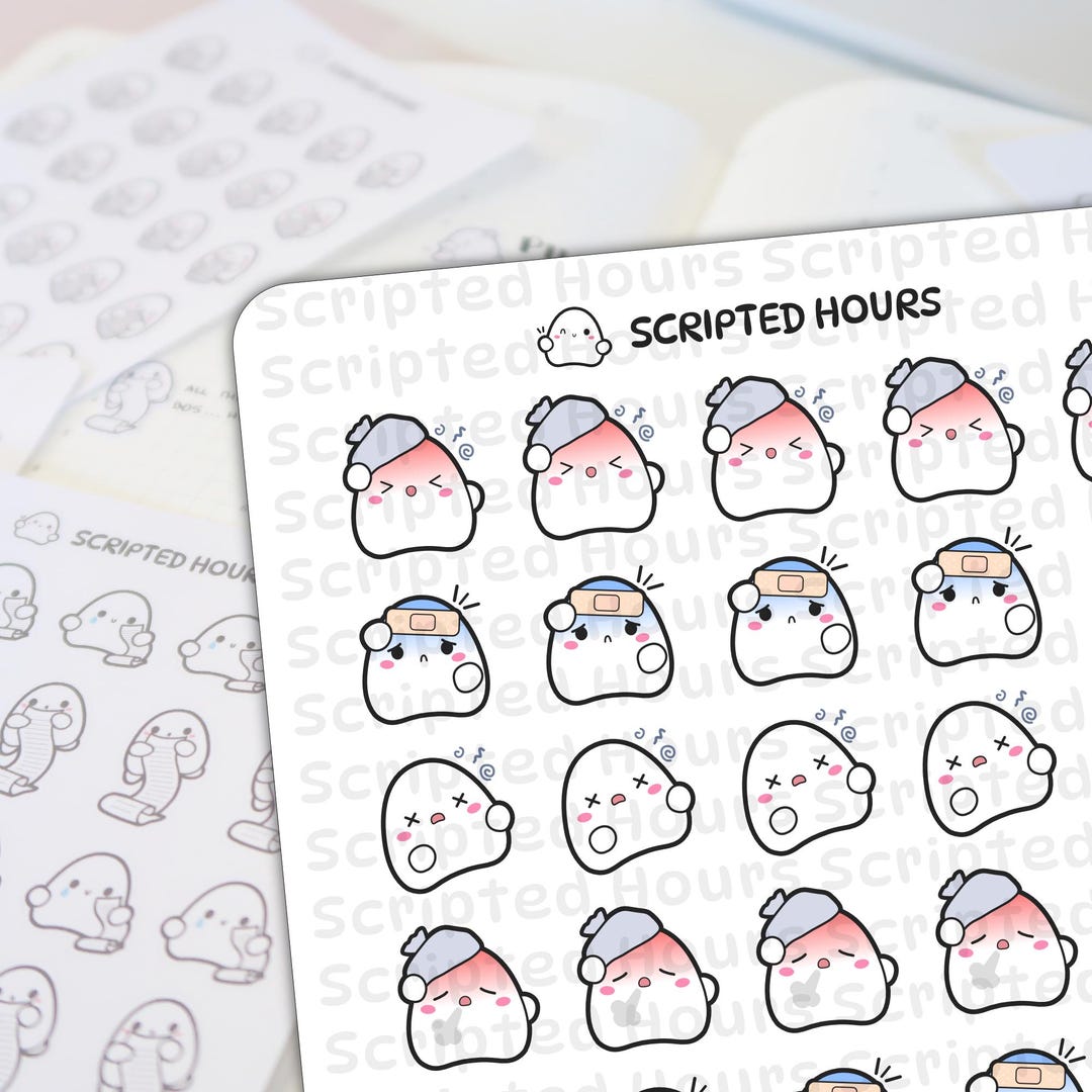 Sick Days | Kawaii Stickers for Planners - Etsy