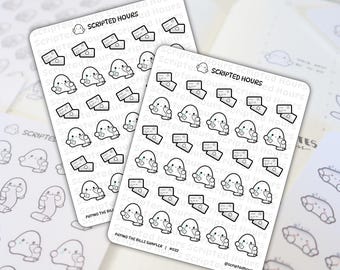 Paying the Bills Sampler | Kawaii Stickers for Planners