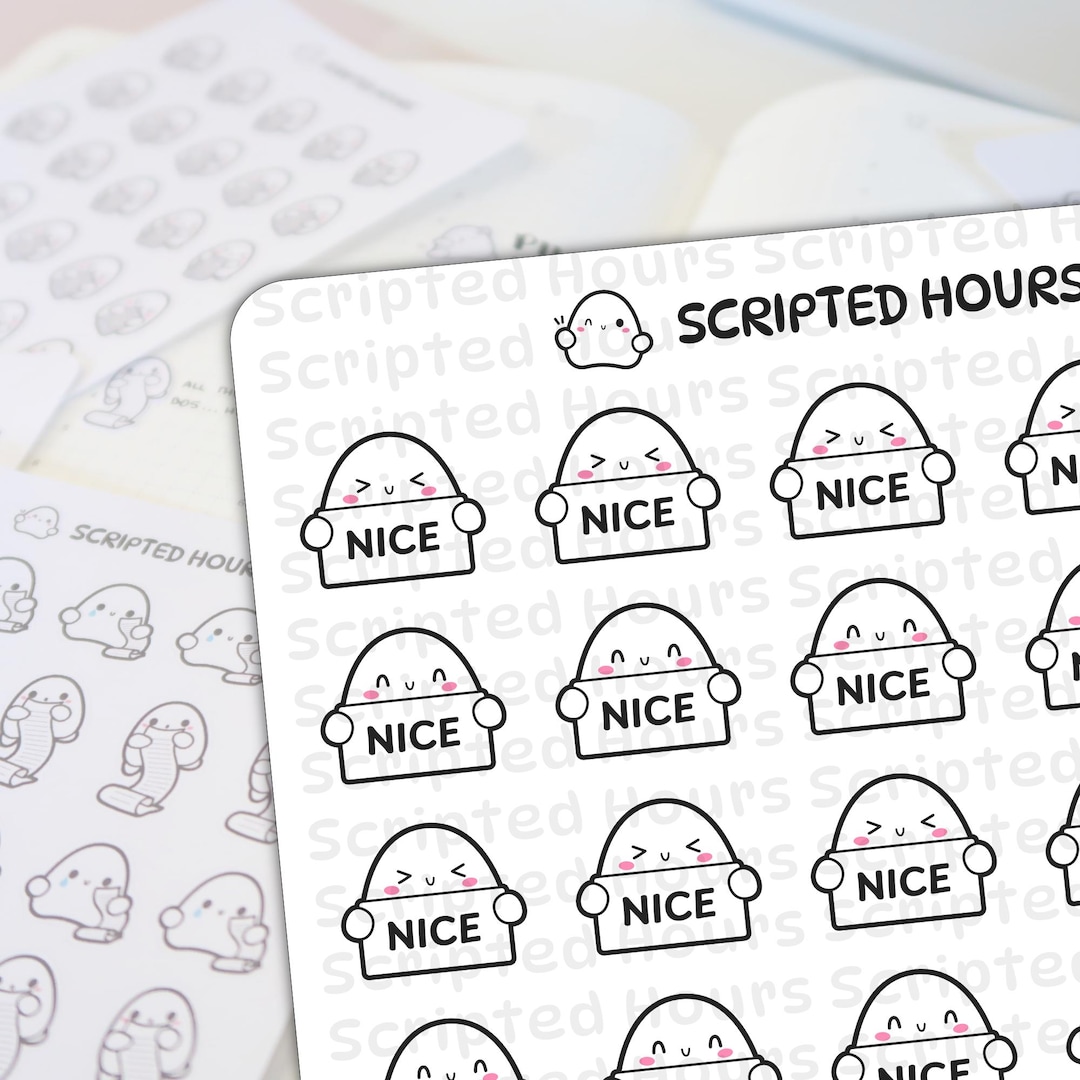 Happy Signs, Nice | Kawaii Stickers for Planners - Etsy