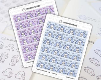 Warm and Cozy Hobonichi Weeks Strip 3.19" | Kawaii Stickers for Planners