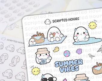 Summer Sampler Sticker | Kawaii Stickers for Planners