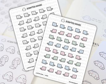 Laptop Icon | Kawaii Stickers for Planners