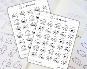 ¡Señales felices, SÍ! / Pegatinas kawaii para agendas