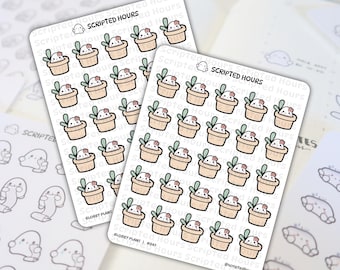 Blobby Plant / Pegatinas Kawaii para Planificadores