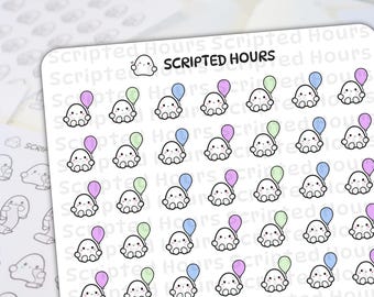 Blobby Icon - Birthday | Kawaii Stickers for Planners