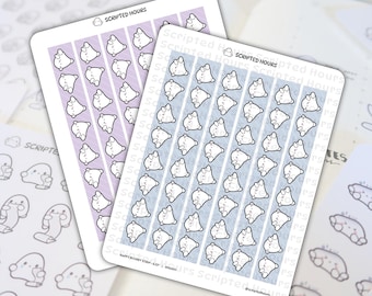 Happy Blobby Hobonichi Cousin Strip 5.23" | Kawaii Stickers for Planners