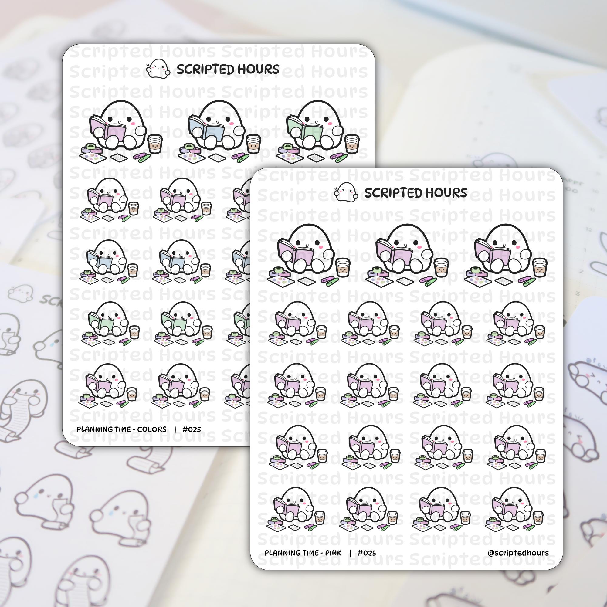 Planning Time | Kawaii Stickers for Planners - Etsy