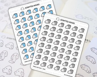 Pegatinas de papelera / Pegatinas Kawaii para agendas