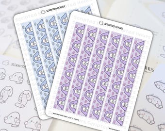 Warm and Cozy Hobonichi Cousin Strip 5.23" | Kawaii Stickers for Planners