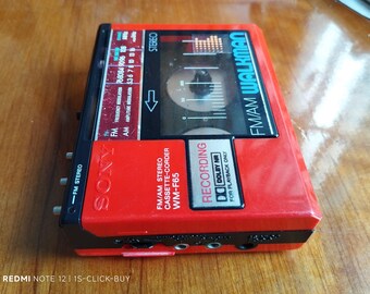 Sony Walkman Radio Cassette Player Wm-f65 Red- 1985 Working - Etsy