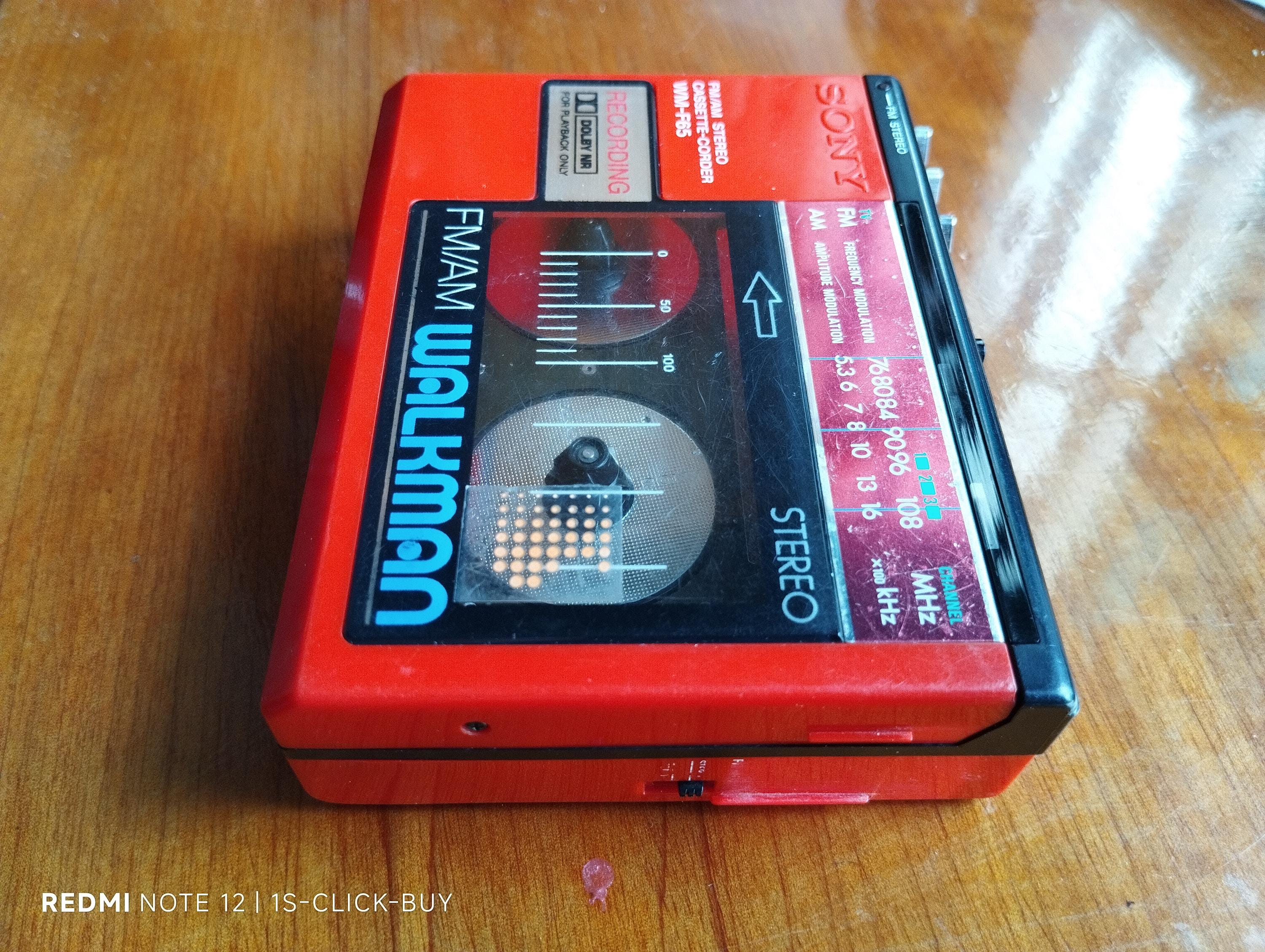 Sony Walkman Radio Cassette Player Wm-f65 Red- 1985 Working - Etsy