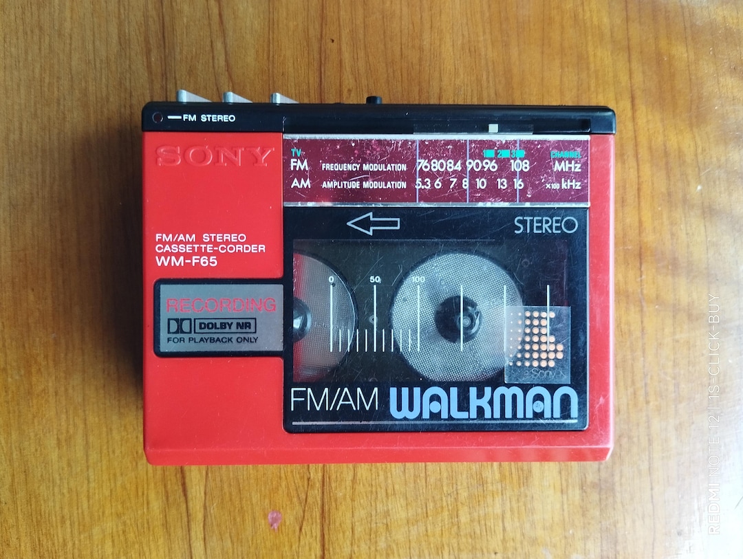 Sony Walkman Radio Cassette Player Wm-f65 Red- 1985 Working - Etsy