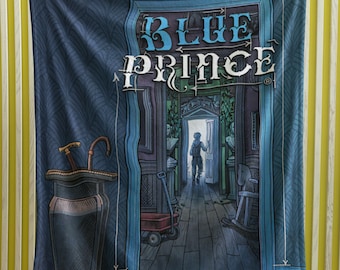 Blue Prince Blanket, Gamer Gift, Cozy Video Game Throw, Fantasy Art Home Decor, Soft Velveteen Microfiber Blanket