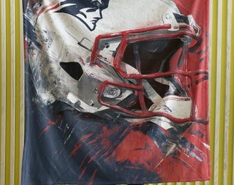 Manta de microfibra de terciopelo de los New England Patriots, regalo para fanáticos del fútbol americano de la NFL, manta deportiva azul y roja, decoración acogedora para la sala de juegos, manta para el día del partido